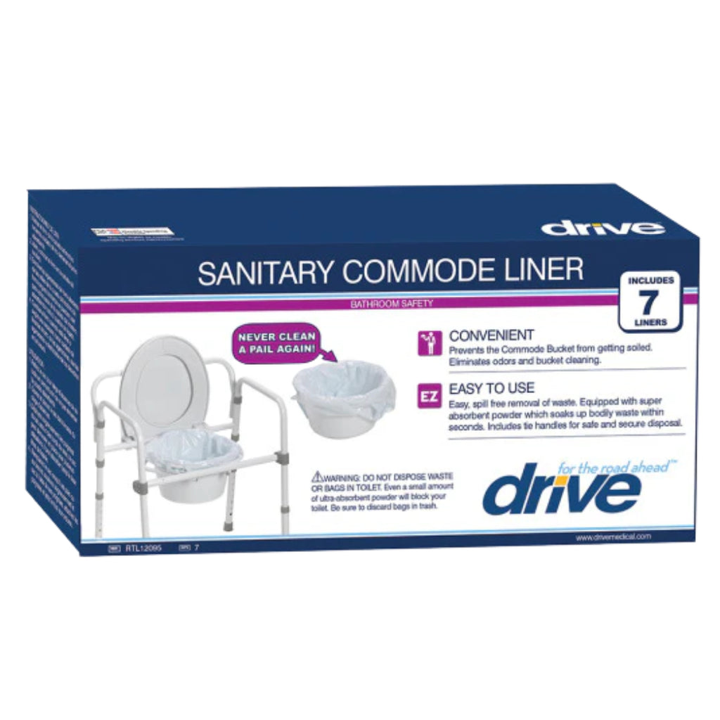 Drive Super Absorbent Commode Liners  7(BX)