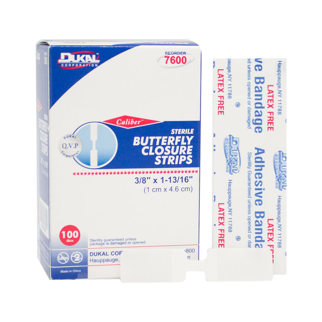 Dukal Sterile Butterfly Wound Closure Strips 100(BX)