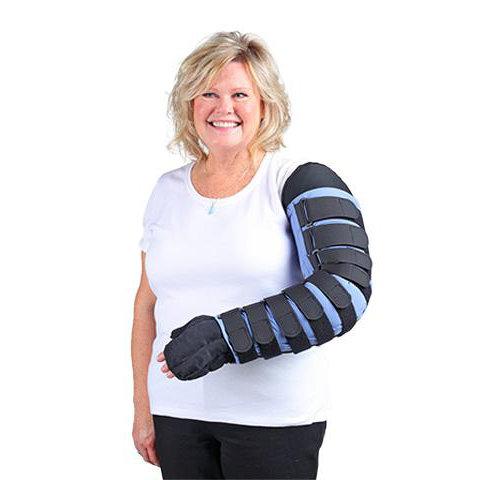 Compression Arm Sleeve with Gauntlet, Lymphedema Post-Op Support, Beig -  Home Medical Supply